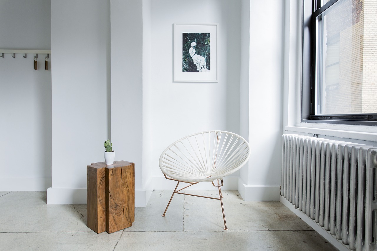A bright room inside a local property.